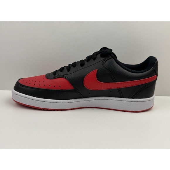 Nike Court Vision Lo NN Sneakers Men's Size 12 Black/Red/White FJ0685-010 - Picture 4 of 7